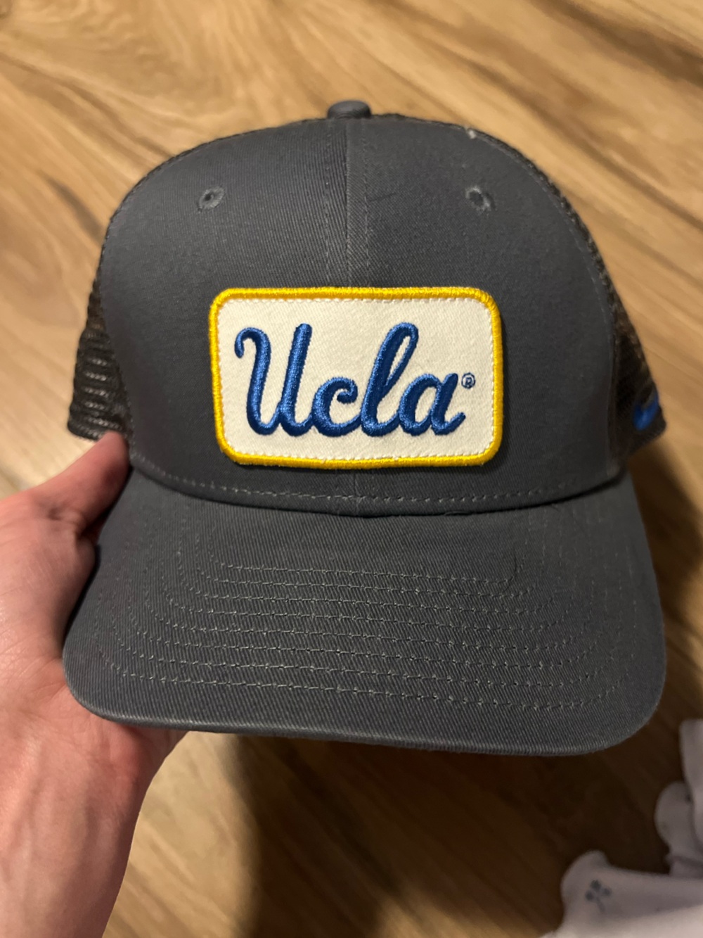 Nike Blue and Gray Mesh Trucker Hat